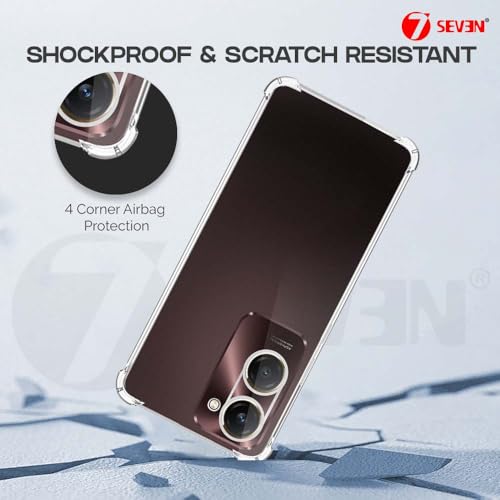 7-Seven 7SEVEN® Back Cover for IQOO Z9 Lite Transparent Mobile Back Case Shock Proof Design Camera Edges Protection Crystal Clear Phone Case Silicon Soft TPU and Flexible Bumper Phone Cover - Image 4