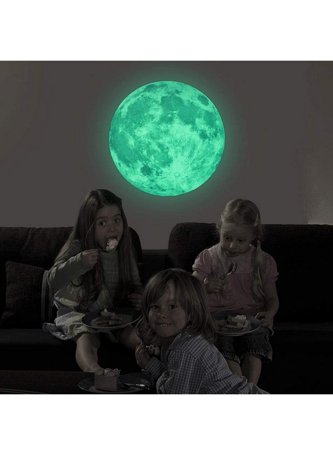كيدال يتوهج في الظلام القمر 30 سم متوهجة مضيئة الجدار أو السقف ملصقات الفن القابلة للإزالة لاصق جدار صائق لغرفة نوم الاطفال - Image 2