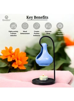 ASIAN AURA Asian Aura Candle Hanging Diffuser Includes Rosy Romance English Lavender 10ml Each 2 Tea Light Candles Home Fragrance Relaxation Home Decor Hanging Aroma Diffuser Purple  - Image 4