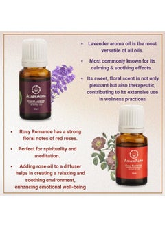 ASIAN AURA Asian Aura Candle Hanging Diffuser Includes Rosy Romance English Lavender 10ml Each 2 Tea Light Candles Home Fragrance Relaxation Home Decor Hanging Aroma Diffuser Purple  - Image 3