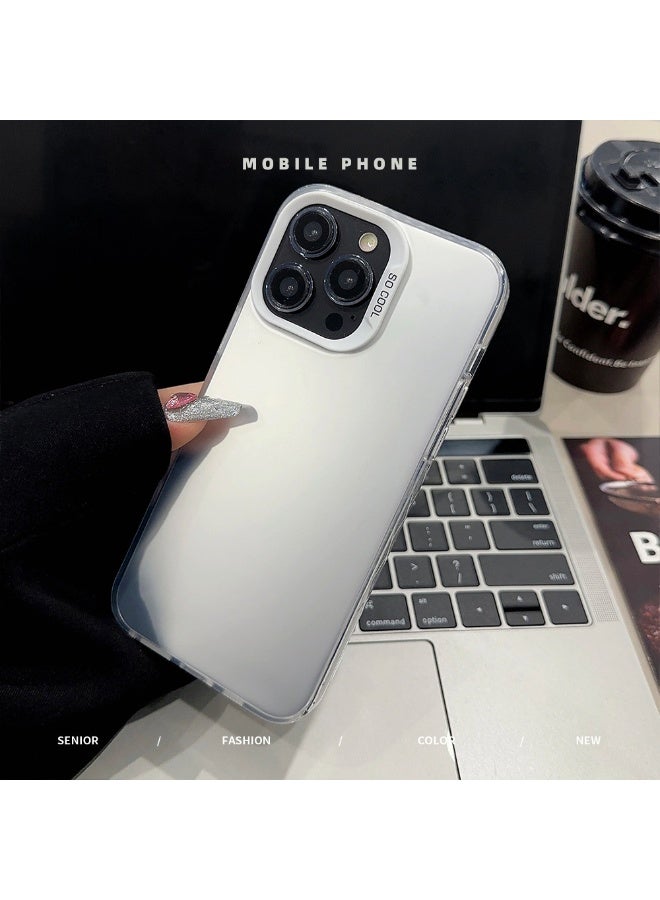 NIBEMINENT Aurora Laser Protective TPU Case Cover For iPhone 15 Pro, Silver White