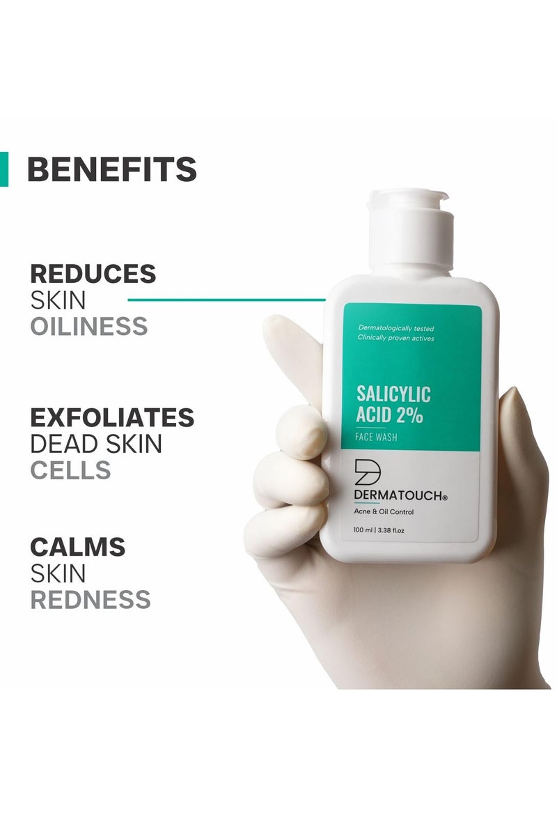 DERMATOUCH Salicylic Acid 2% Face Wash | For Acne & Oil Control | Suitable to All Skin Types | For both Men & Women | 100ML - Image 3