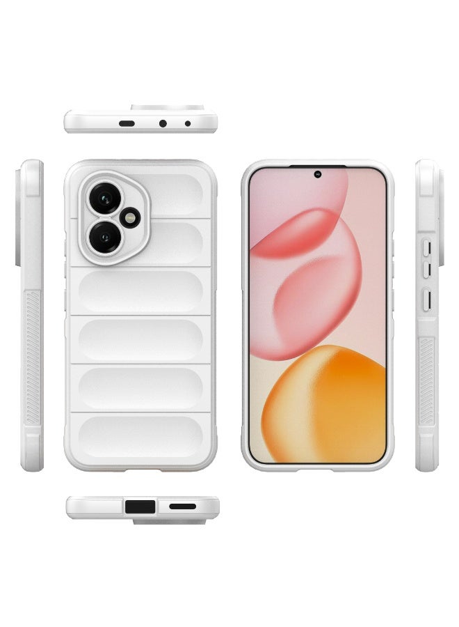 Phantom Shield Silicone Case with Anti-Scratch Soft Microfiber Lining, High Resilience Rubber Full Body Shockproof Cover Compatible with Honor 400 (White) - Image 2