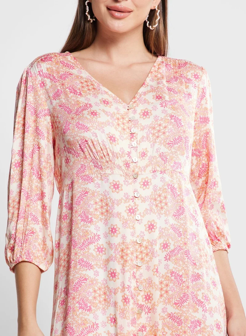 Fabindia  Printed Button Detail Dress for Women | Best Price UAE