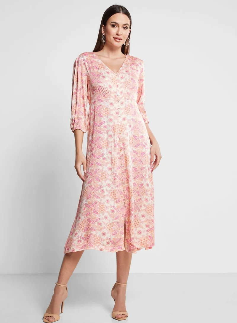 Fabindia  Printed Button Detail Dress for Women | Best Price UAE