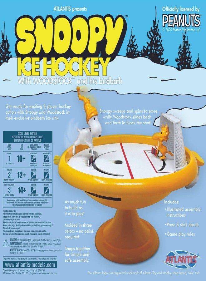 Atlantis Peanuts Snoopy and Woodstock Bird Bath Ice Hockey Game | for Ages 10 & Up | Made in The USA - Image 2