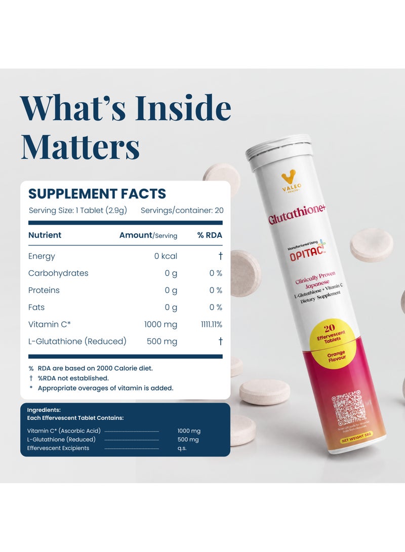 VALEO Valeo Glutathione Effervescent Tablets 20 | Best Price UAE | Dubai, Abu Dhabi VALEO Valeo Glutathione Effervescent Tablets 20 | Best Price UAE | Dubai, Abu Dhabi