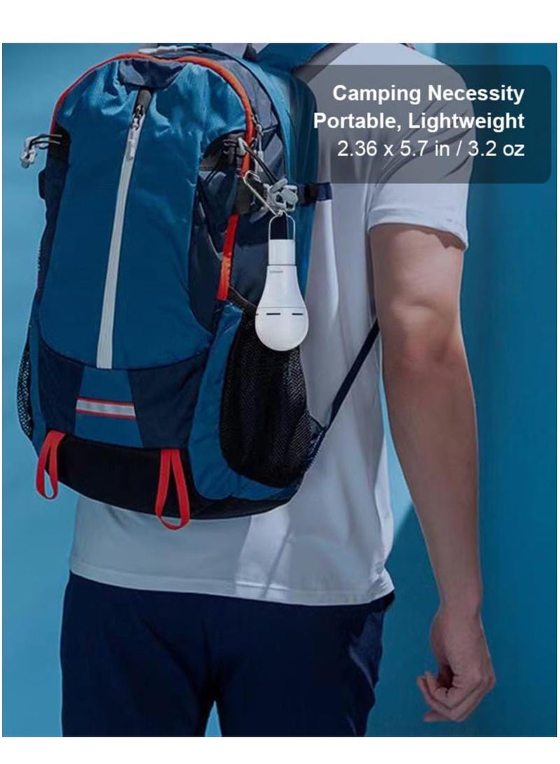 Zikra مصابيح LED قابلة لإعادة الشحن عبر USB مع جهاز تحكم عن بعد 4 أوضاع إضاءة مؤقت 1200 مللي أمبير بطارية قابلة لإعادة الشحن مصابيح خيمة محمولة للطوارئ المنزلية والتخييم عبوة من 2 - Image 4