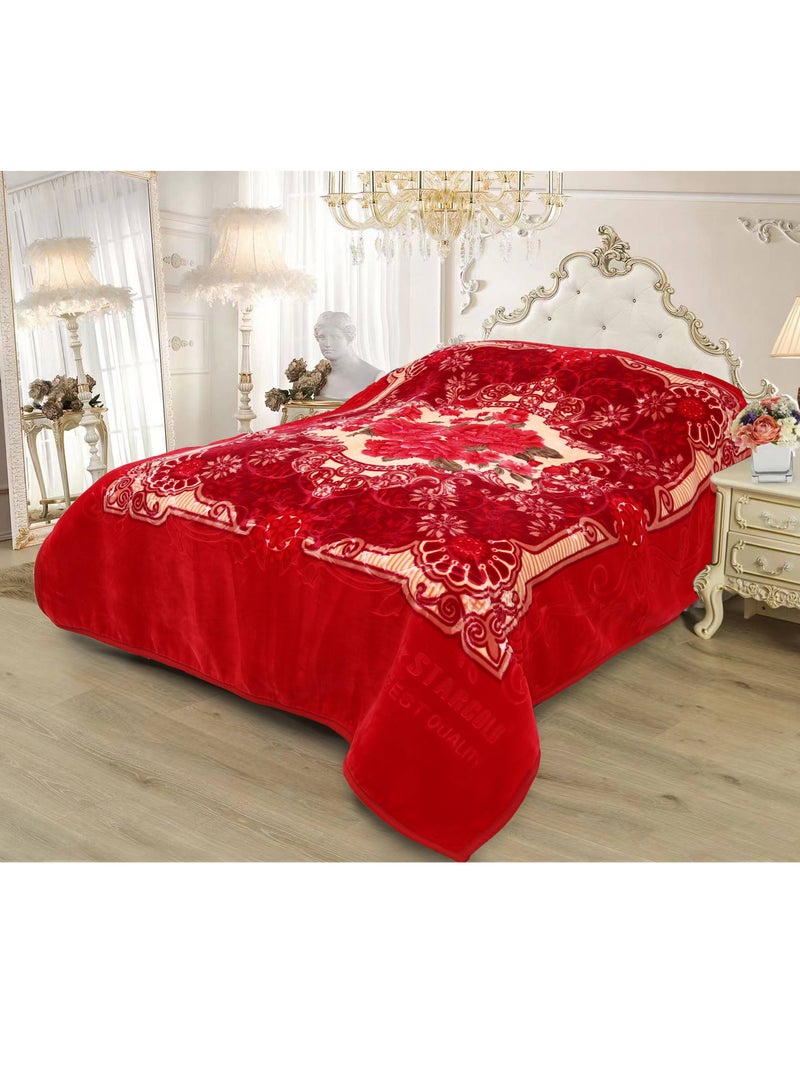 ستارجولد بطانية راشيل مطبوعة فائقة النعومة من طبقتين دافئة ومريحة للنوم بوزن 15 رطل - Image 1