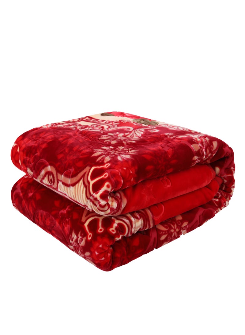 ستارجولد بطانية راشيل مطبوعة فائقة النعومة من طبقتين دافئة ومريحة للنوم بوزن 15 رطل - Image 2