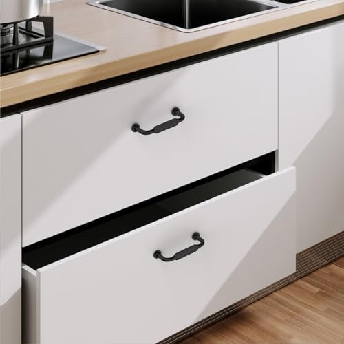 9BUILD 10 Pack Matte Black Cabinet Pulls 3 Inch Kitchen Cabinet Handles Cabinet Hardware Kitchen Handles for Cabinets Cupboard Handles Black Kitchen Pulls 9B0054 - Image 3