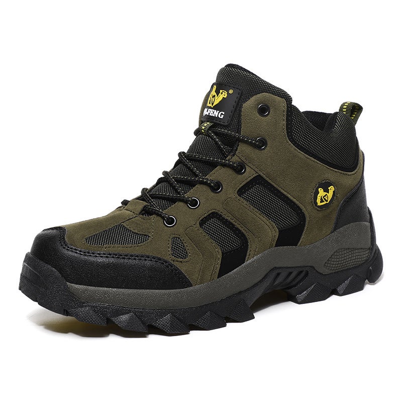 Winter fleece-lined thickened cotton shoes hiking shoes men''s shoes women''s shoes high-top plus size non-slip wear-resistant sports travel outdoor shoes - Image 1