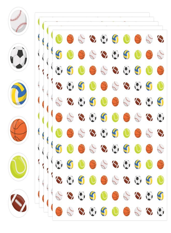Adecortalk 3000 Pcs Sport Stickers for Kids Classroom Football Basketball Baseball Soccer Ball Stickers for Boys Girls Sport Birthday Party Decorations, Water Bottles Scrapboo Craft Party Supplies - Image 4