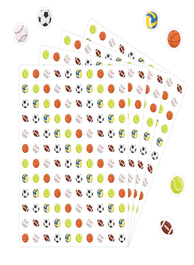 Adecortalk 3000 Pcs Sport Stickers for Kids Classroom Football Basketball Baseball Soccer Ball Stickers for Boys Girls Sport Birthday Party Decorations, Water Bottles Scrapboo Craft Party Supplies - Image 1
