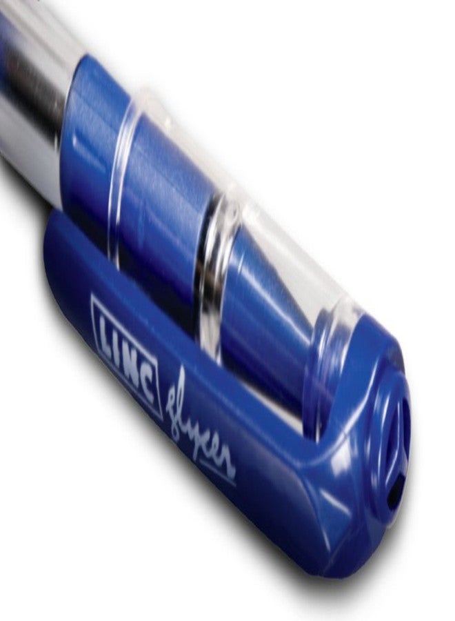Linc Glycer Smooth Ball Point Pen, Soft Grip, 1.00mm Tip, 36-Count, Blue - Image 3