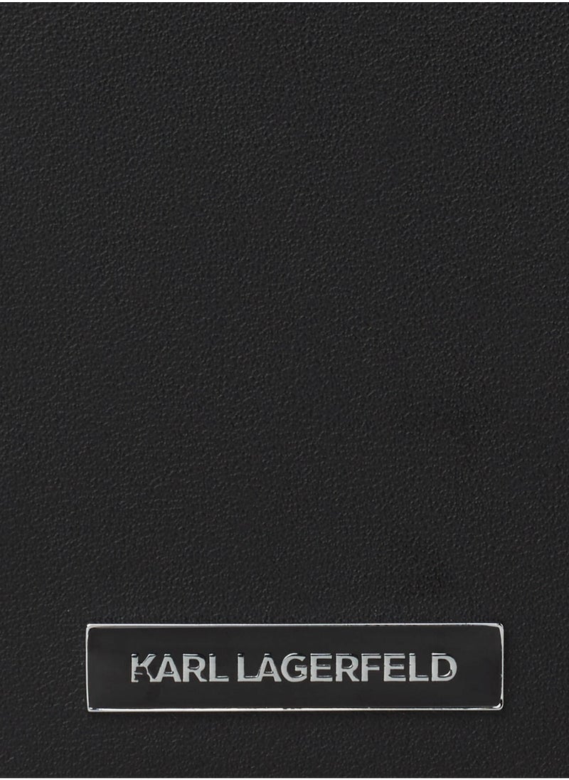 CG MOBILE iPhone 16 Pro Max MagSafe Cover, Original Logo, Leather Design, Velvet Interior, Approved by Global Brand (KARL LAGERFELD). by CG Mobile. Black  - Image 3