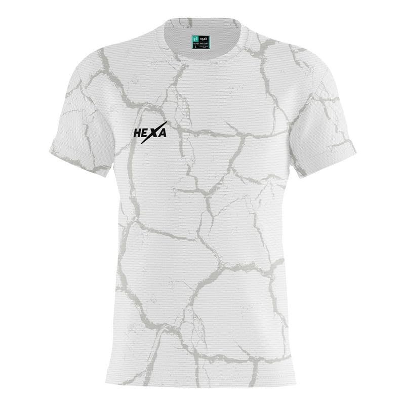 HEXA Hexa Sportswear Master 72 Performance T-Shirt for Men &amp; Women - Dry-Fit, Anti-Bacterial- White - Size - M 16000-White- Size -M