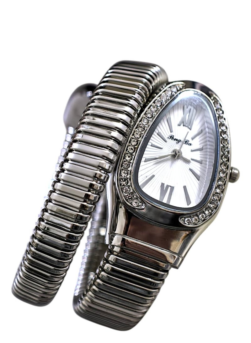 FANDER BLUE Fenderbello Luxury Women's Watch in Stainless Steel with Snake Design - Image 3