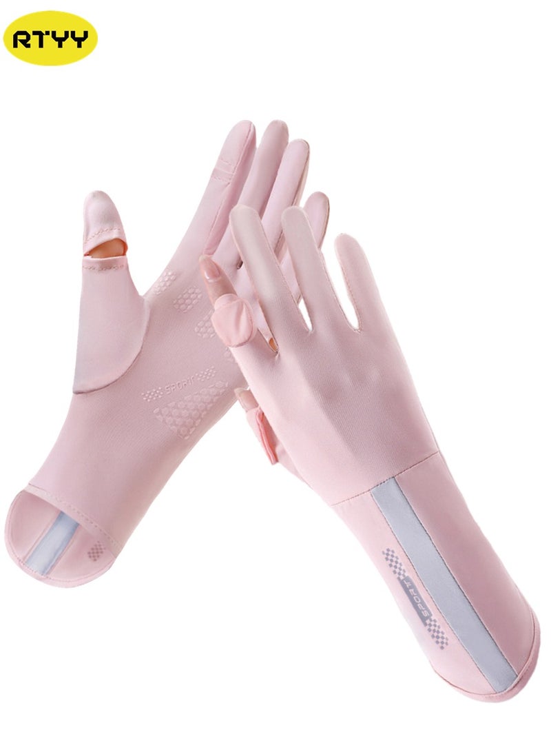 RTYY قفازات نسائية، قفازات قيادة، قفازات طويلة للحماية من أشعة الشمس في الصيف، حماية من الأشعة فوق البنفسجية - Image 1