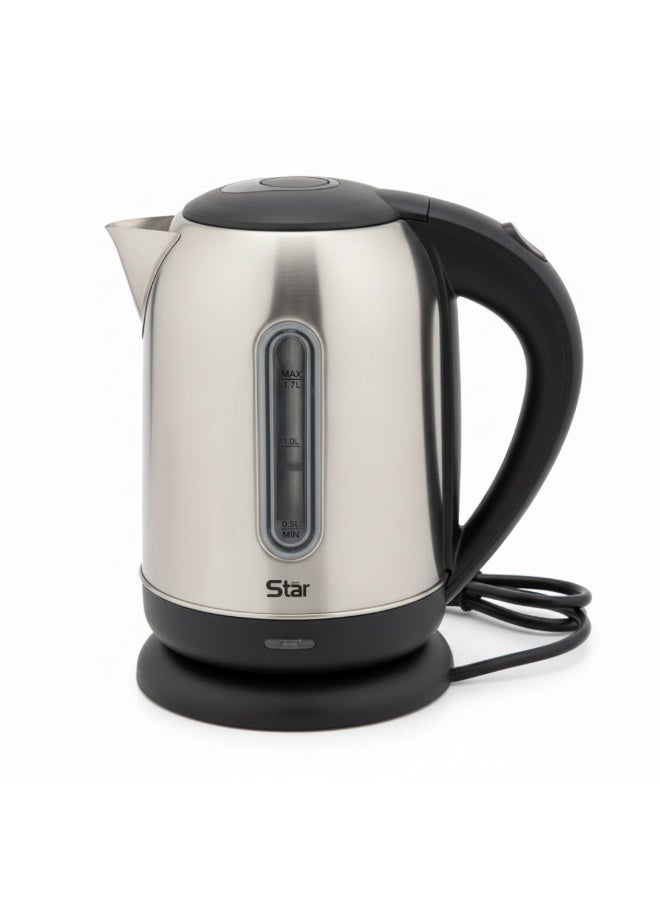 ستار غلاية مياه كهربائية ستار ستانلس ستيل سعة 1.7 لتر قدرة 1850-2200 واط - Image 1
