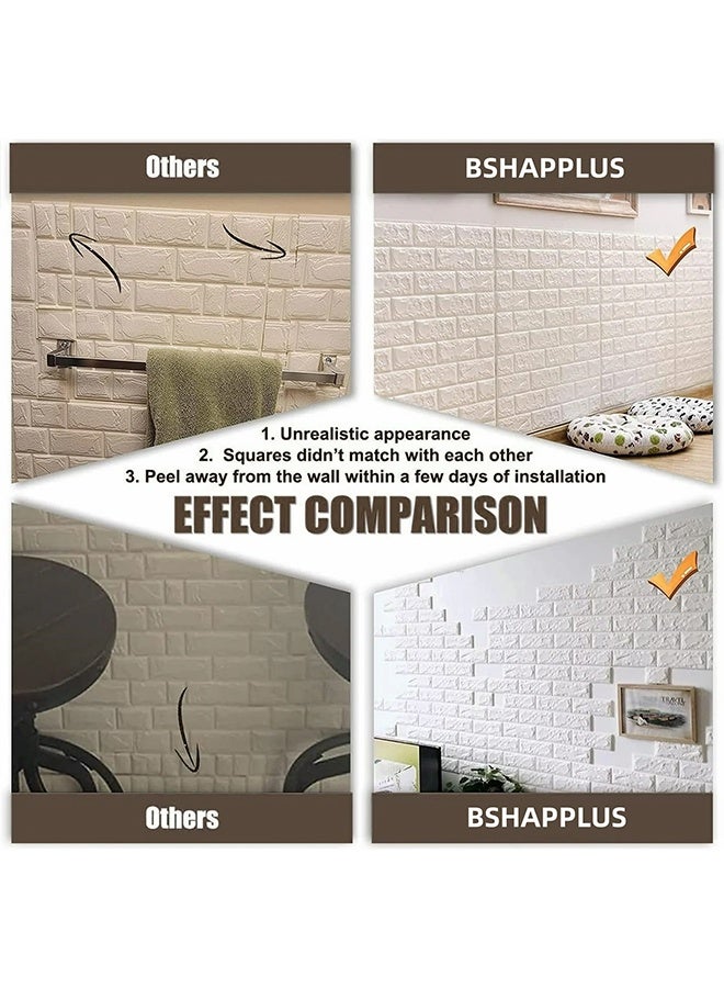 RollsTimi  10Pcs 3D Wall Panels Peel and Stick - Self Adhesive White Wallpaper, 70x77cm Modern DIY Wall Paneling for Home Decor, Waterproof & Easy to Install - Image 5