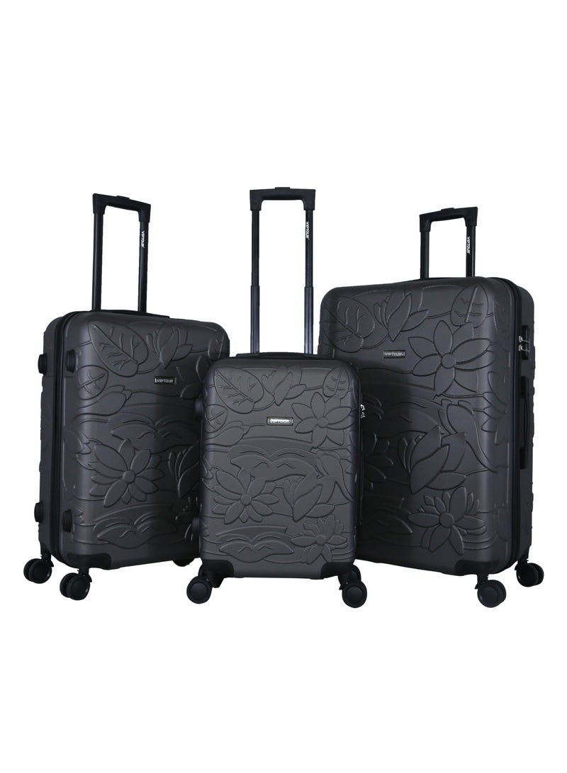 VIPTOUR Luggage Set 3Pcs ABS Trolley Bag Set With Number Lockable System - Image 1
