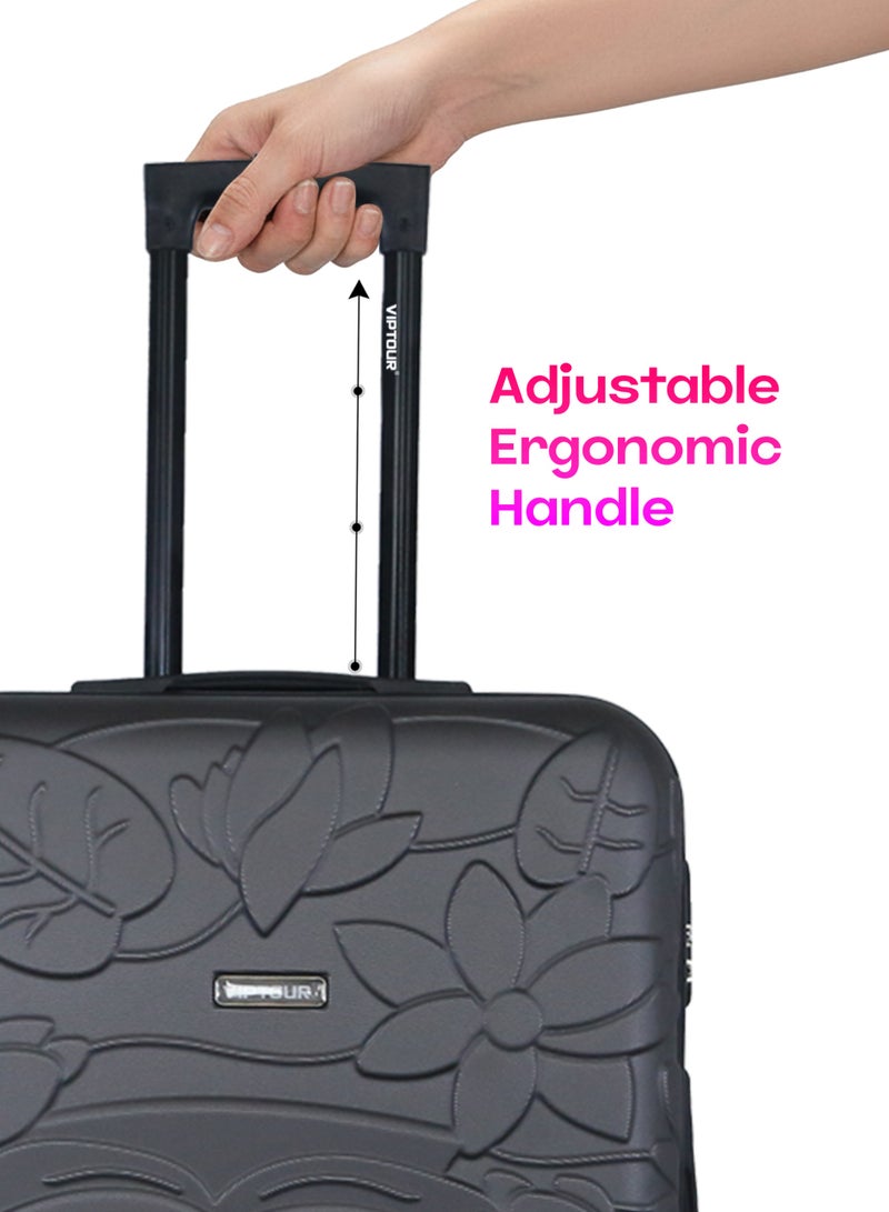 VIPTOUR Luggage Set 3Pcs ABS Trolley Bag Set With Number Lockable System - Image 5