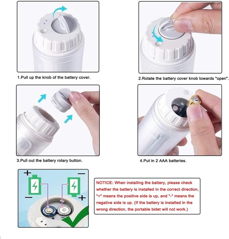 Suicune Portable Travel Bidet Handheld Personal Bidet Shattaf Electric Mini Bidet Sprayer Toilet Hygiene for Personal Hygiene CleaningSoothing Postpartum CarePerineal Hemmoroid Treatment - Image 5