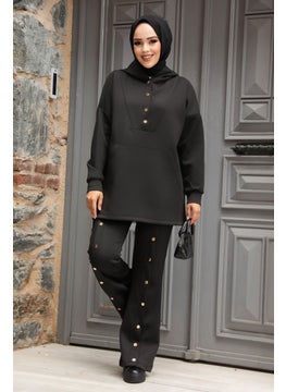 Hooded Black Hijab Two Piece Set 12312S - pzsku/ZBA1862401CAC3F284CC2Z/45/_/1730722613/078aa2f1-2792-4176-9ac0-27e7a2efa185