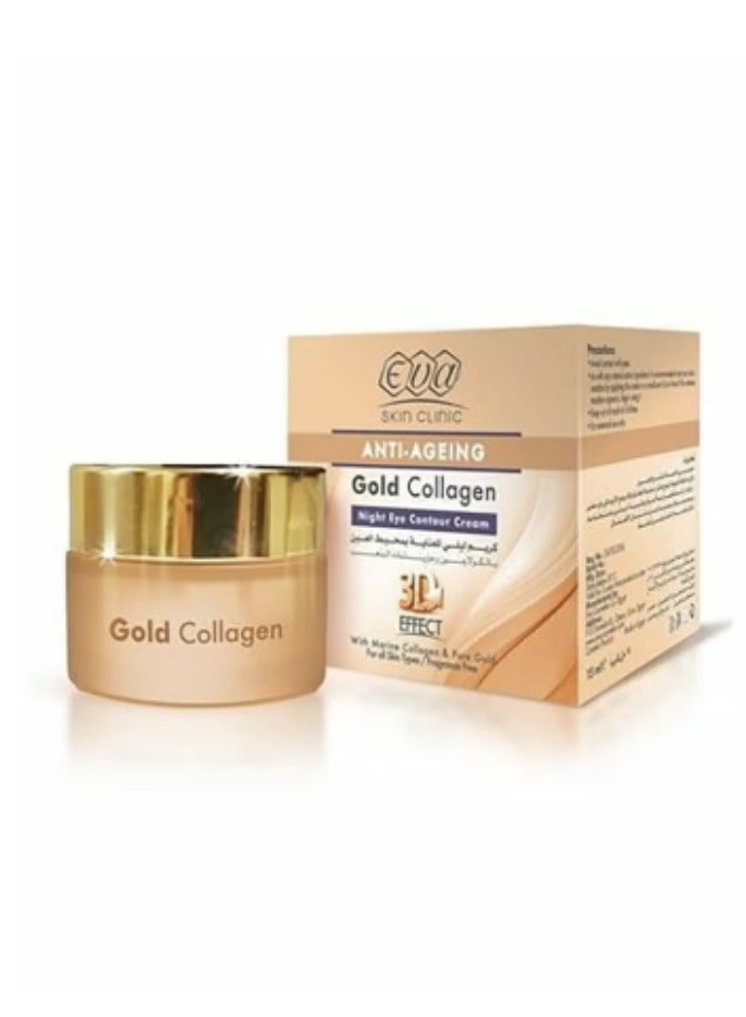 Eva Skin Clinic Gold Collagen Night Eye Contour Cream 15 ml - Image 1