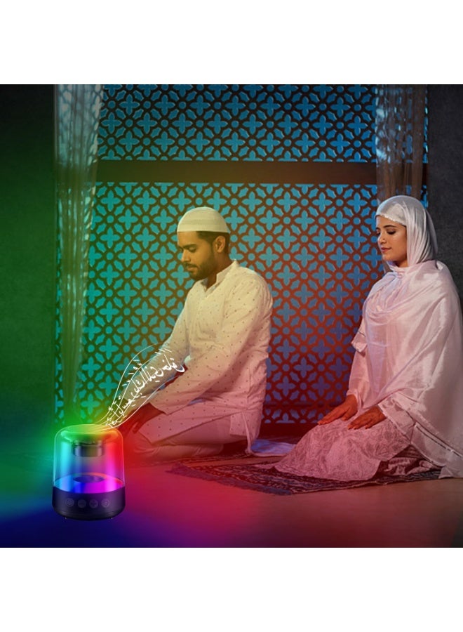 مكبر صوت القرآن المحمول SQ-300، مشغل صوت MP3 كامل مع إضاءة LED متغيرة الألوان، تطبيق وتحكم عن بعد، منفذ بطاقة TF، منفذ AUX، مكبر صوت أذان إسلامي قابل لإعادة الشحن للاستخدام المنزلي - Image 3