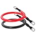 TUELETFU كابل بطارية 4 AWG كابل بطارية نحاسي نقي 4AWG مع 38 في نهايات اللوجات مجموعة أسلاك العاكس للطاقة للسيارات والطاقة الشمسية والبحرية والقوارب والمركبات الترفيهية والدراجات النارية باللونين الأحمر والأسود 1 قدم - Image 2