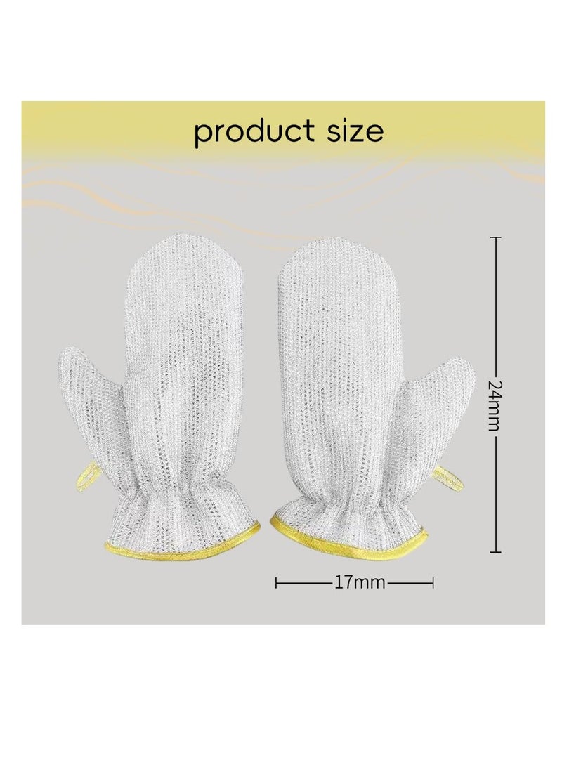Dishwashing Wire Gloves, Wire Dishwashing Rags Metal Wire Dishwashing Cloths Gloves Scrubs Cleans Non-Scratch - Image 2