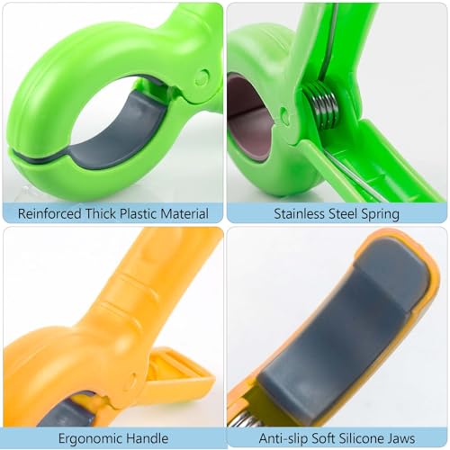 Dreecy 8 Pcs Beach Towel Clips for Beach Chairs, Towel Holder for Beach Chair Pool Chair on Cruise, Jumbo Size Heavy Duty Clothes Pins, Beach Chair Clips to Keep Your Towel from Blowing Away (Green, Orange) - Image 5