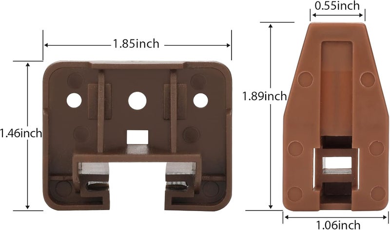 LONTAN DGSL01 Plastic Drawer Slides and Guides 2 Pack Drawer Replacement Part for Center Mount Cabinet Rails Plastic Guides for Dresser - Image 2