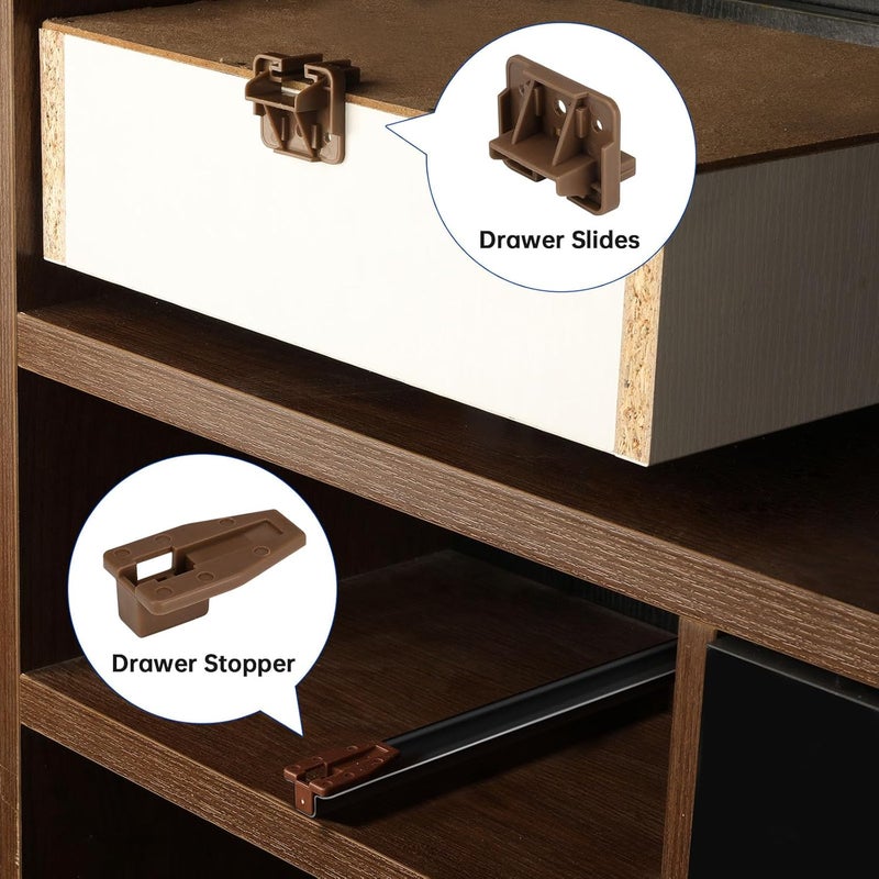 LONTAN DGSL01 Plastic Drawer Slides and Guides 2 Pack Drawer Replacement Part for Center Mount Cabinet Rails Plastic Guides for Dresser - Image 4
