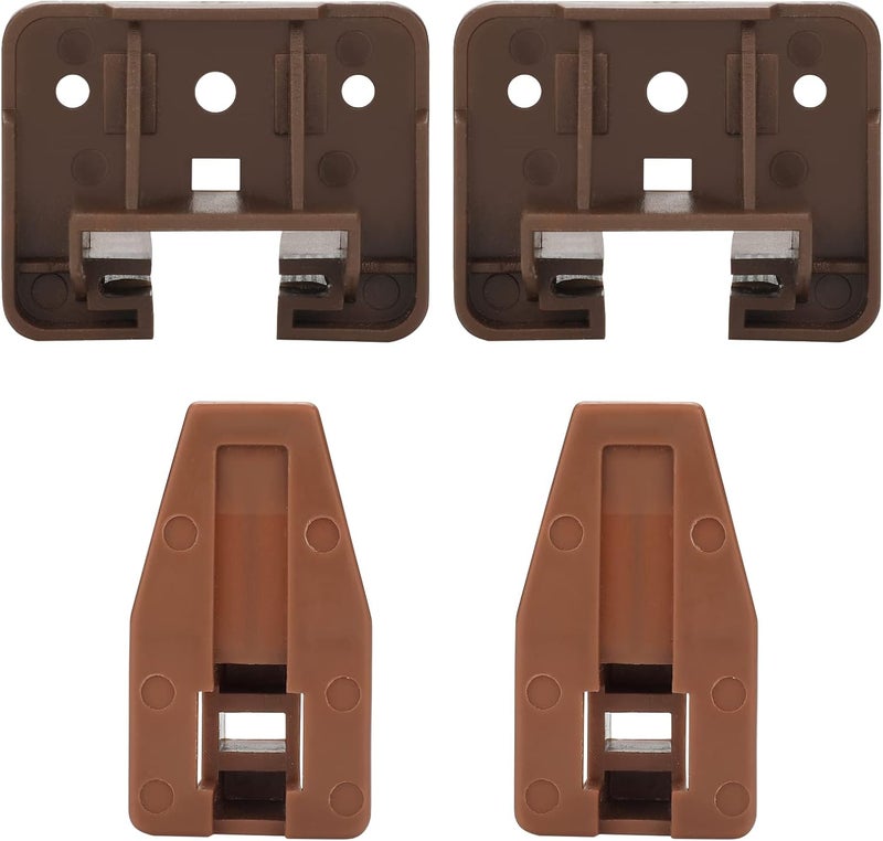LONTAN DGSL01 Plastic Drawer Slides and Guides 2 Pack Drawer Replacement Part for Center Mount Cabinet Rails Plastic Guides for Dresser - Image 1