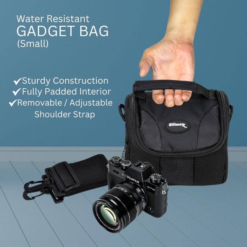 Ultimaxx Small Carrying Case/Gadget Bag for Sony, Nikon, Canon, Olympus, Fuji, Pentax, Panasonic, Samsung,Leica, Kodak & Many More Cameras & Camcorders - Image 4