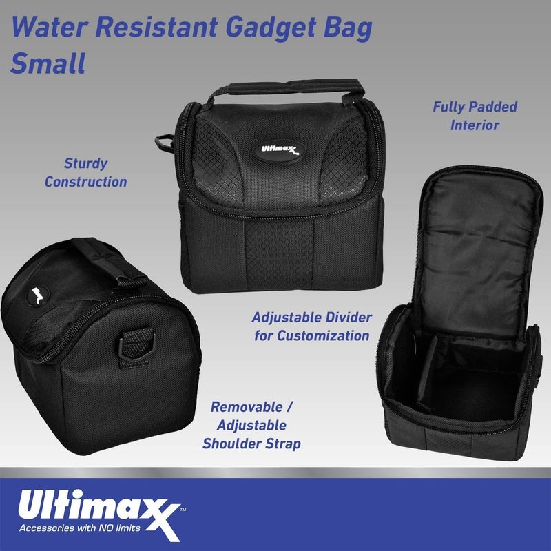 Ultimaxx Small Carrying Case/Gadget Bag for Sony, Nikon, Canon, Olympus, Fuji, Pentax, Panasonic, Samsung,Leica, Kodak & Many More Cameras & Camcorders - Image 2