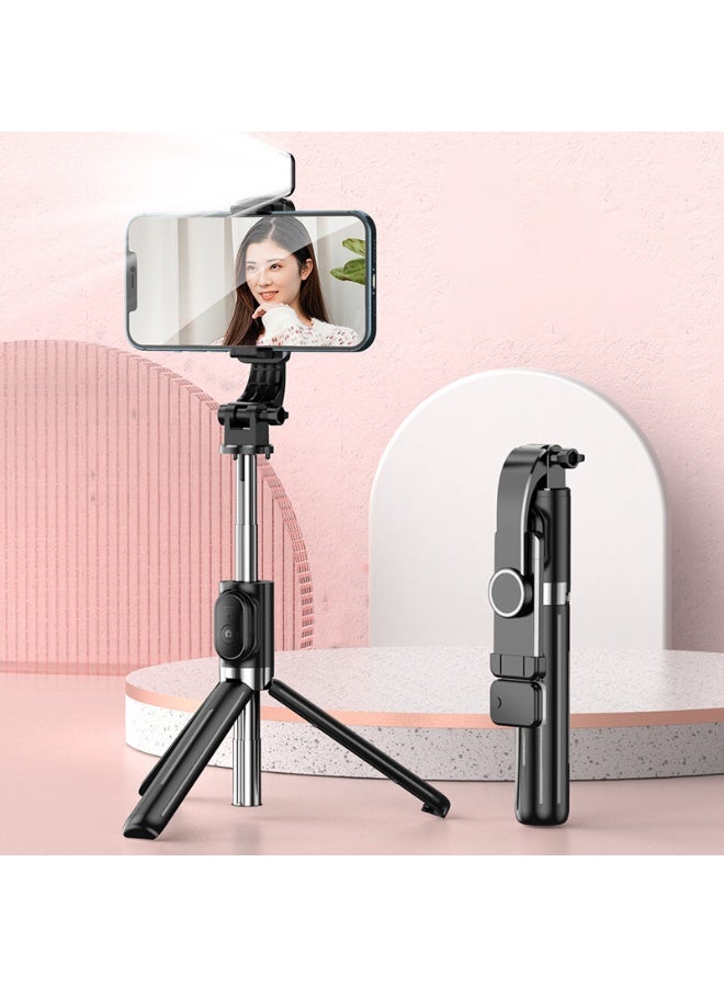 Selfie Stick with Light,Long Selfie Stick with Tripod Stand,Bluetooth Mobile Selfie Stick for Mobile Phone, Makeup,Selfie,Vlogging,Youtube,Live,Iphone (black)  - Image 1