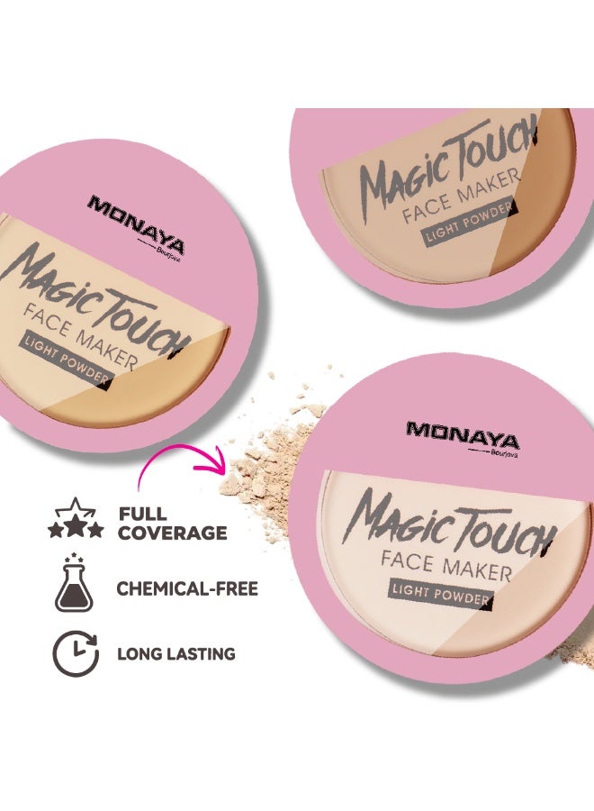 Monaya P003 Magic Touch Face Maker Light Powder –  Lightweight Setting Powder, Oil Control, Smooth Finish, Long-Lasting & Buildable Coverage for All Skin Types - Image 5