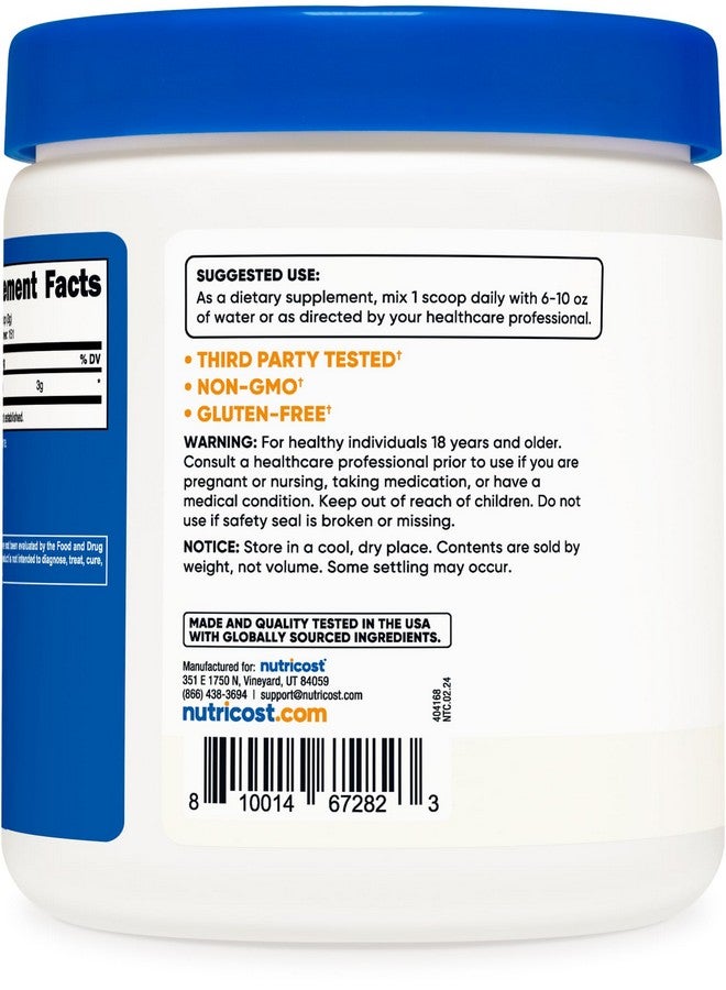 Nutricost مسحوق الجلايسين من نوتريكوست 1 رطل - غير معدّل وراثيًا، خالي من الغلوتين - Image 4