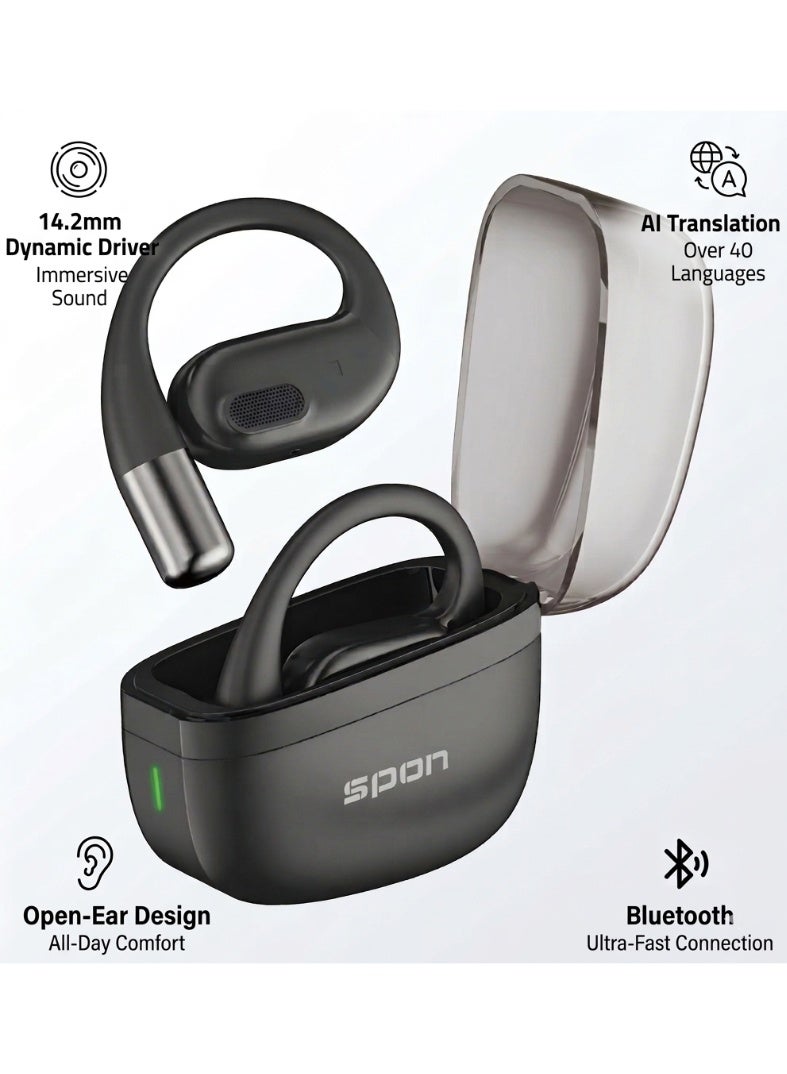 سبون Spon Translation Earbuds Driver Charging Case Wireless Translation Headphones