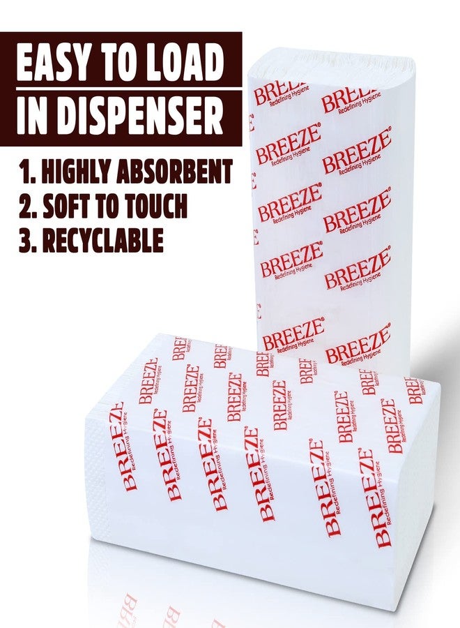 BREEZE BRE011 MultiFold Tissue Paper Extra Soft & Highly Absorbent Napkin for Kitchen Office & Home Use (Pack of 4, 520 Sheets, Rectangular Box) - Image 3