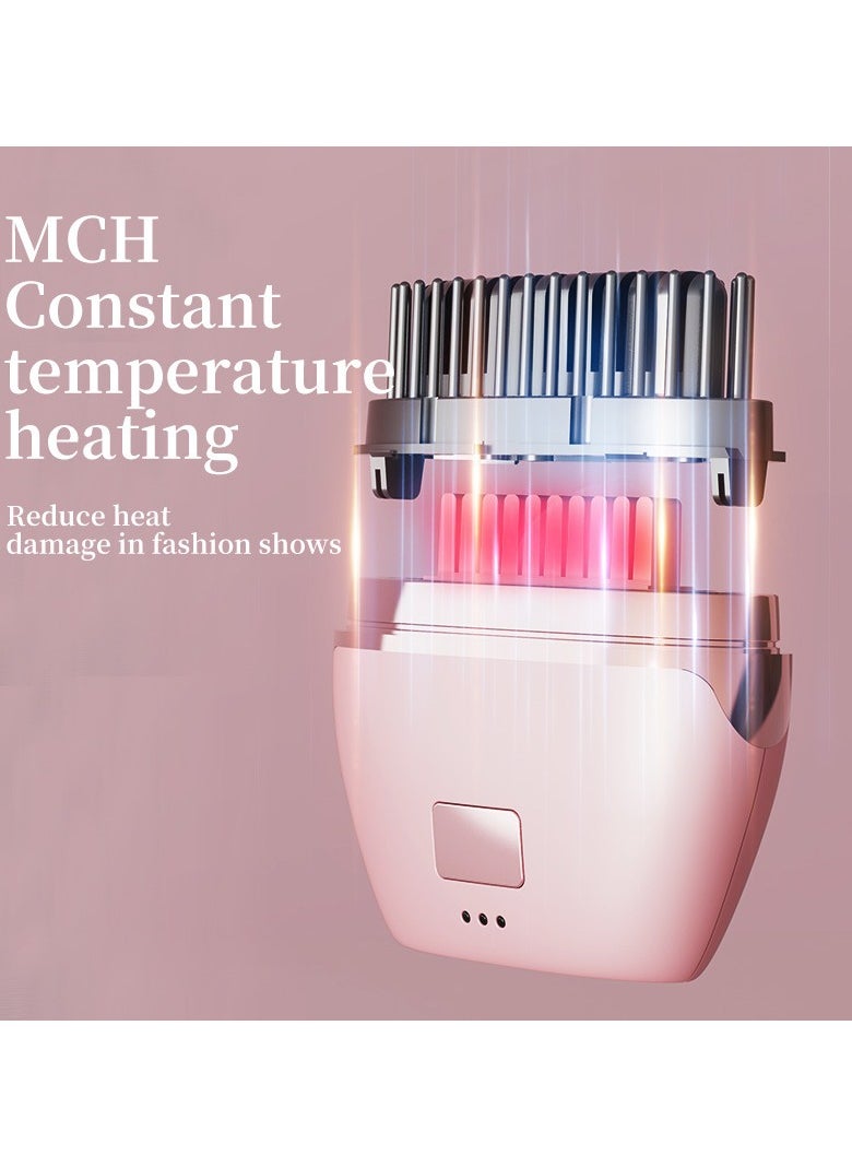 General - Mini Ionic Straightening Comb – Travel-Friendly Straightener & Curler for Men/Women, Dual-Use Hair Styling Tool - Image 1