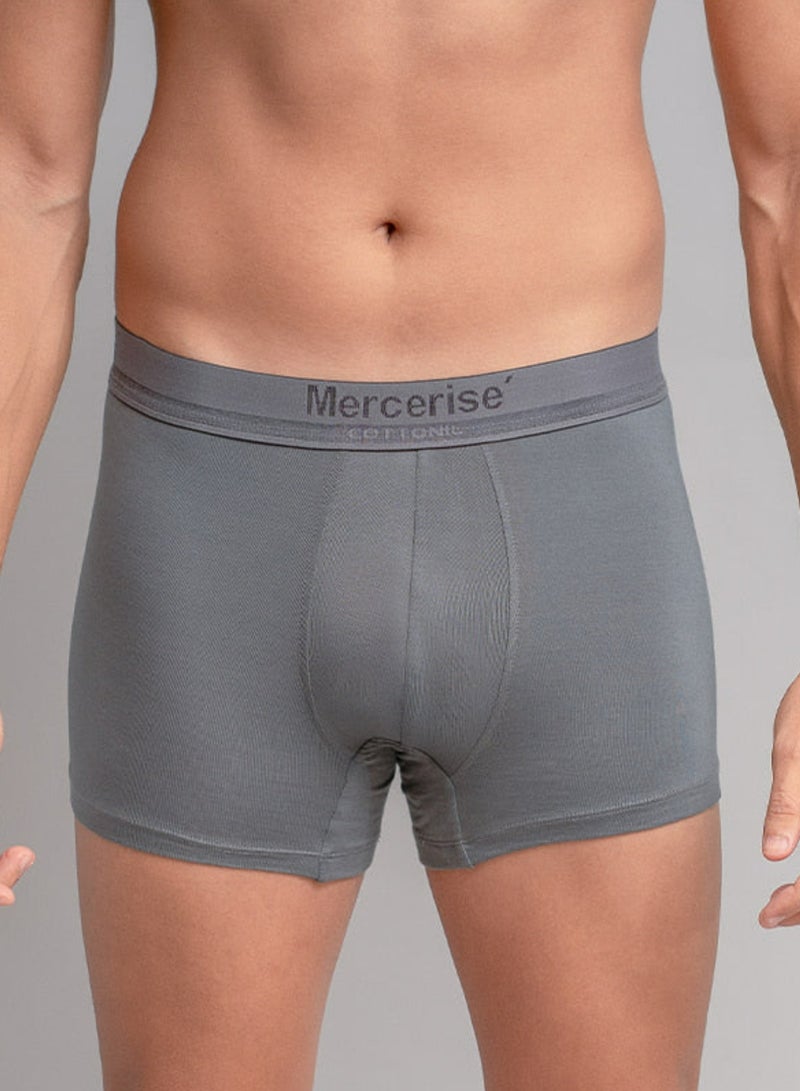 COTTONIL Mercerise Grey Boxer Underwear For Men  - Image 1