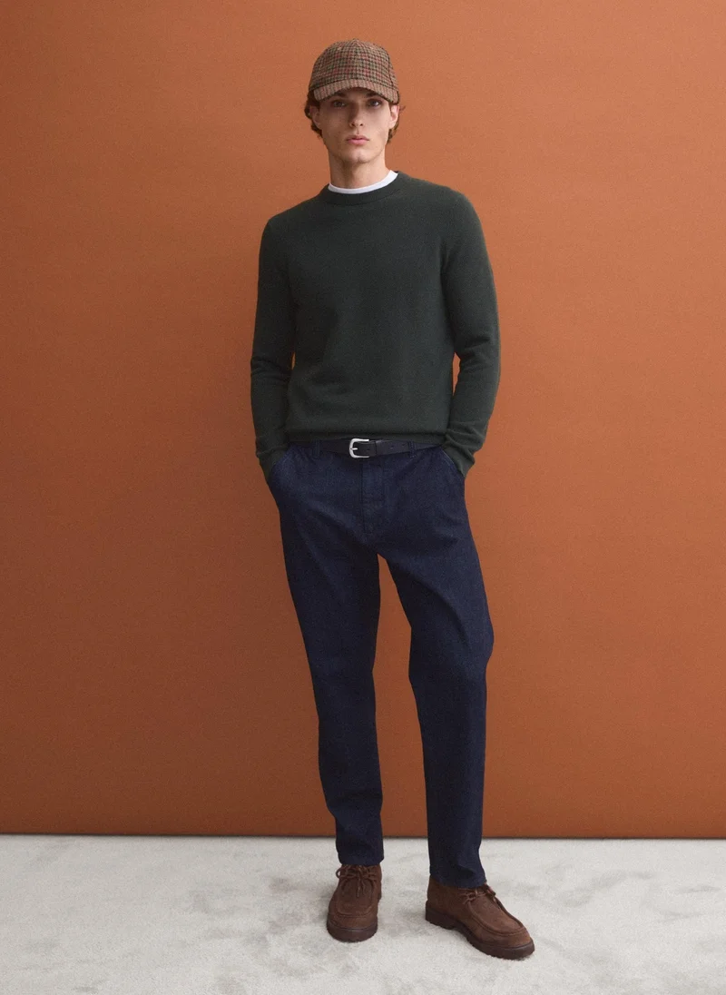 Ovs OVS Green pure cotton crew-neck jumper, regular fit