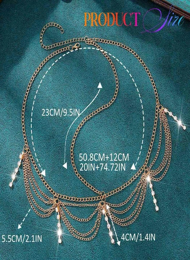 Gortin Head Chain Jewelry Gold Rhinestones Headpiece Headband Wedding Hair Chain Hair Accessories for Women - Image 2