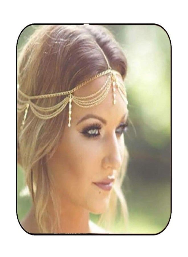 Gortin Head Chain Jewelry Gold Rhinestones Headpiece Headband Wedding Hair Chain Hair Accessories for Women - Image 1