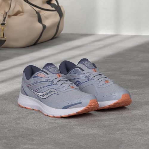 Saucony Women's Cohesion 13 Running Shoe, Blue Mist/Melon, 7.5 - Image 2